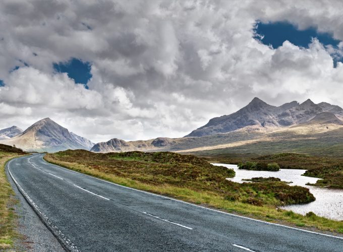 Wallpaper Isle of Skye, Scotland, Europe, road, mountain, travel, 8k, Nature 9089315368